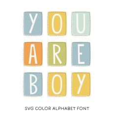 MTF You Are Boy SVG Color Font
