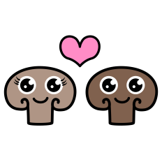 Cute Mushroom Couple