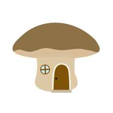 Mushroom Fairy House Layered Design, Fairytale House, Toadstool House
