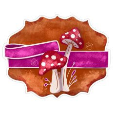 Fairytale Mushroom Label 