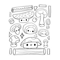 Mushroom Sketch Sticker Sheet