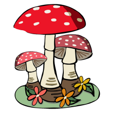 Whimsical Mushroom Sticker