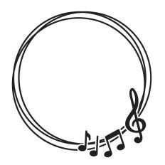 Music round frame