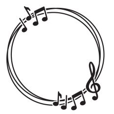 Musical notes frame