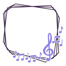 Musical notes frame