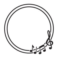 Round music frame