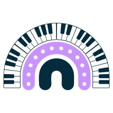 Music keyboard rainbow