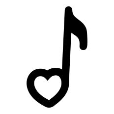 Heart music note