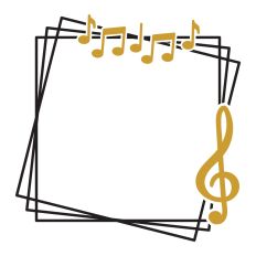 Music notes frame