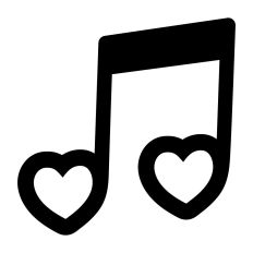 Hearts music note