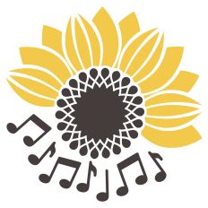 Floral music clipart
