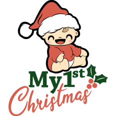 cute baby my 1st christmas