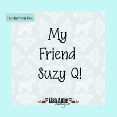 Font - My Friend Suzy Q! Handwritten font