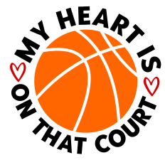 Basketball Heart on the Court
