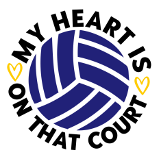 Volleyball My Heart on Court
