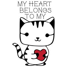 My Heart Belong to My - Cat Design
