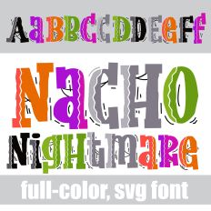 Nacho Nightmare Color Font