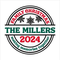 Family Christmas Name Logo