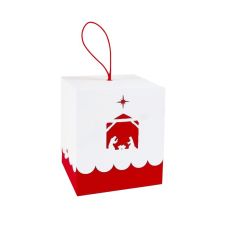 80mm Christmas nativity scene ornament box