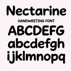 Nectarine Bold School Handwriting Planner Font