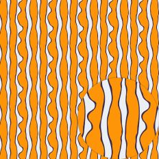 CLOWNFISH BOLD FUN SQUIGGLY STRIPES ORANGE BLACK