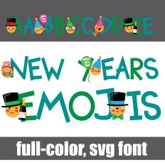 New Years Color Font