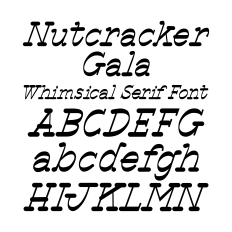 BFC Nutcracker Gala Handwritten Serif Whimsical Font