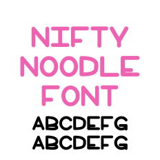Nifty Noodle Font, Sans Serif Font, Rounded Handwritten Font