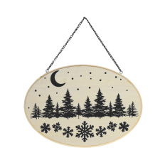 Night Winter Forest Silhouette
