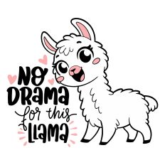No Drama for This Llama SVG Quote