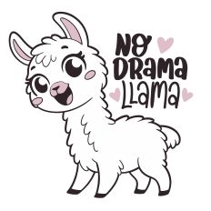 No Drama Llama SVG Quote