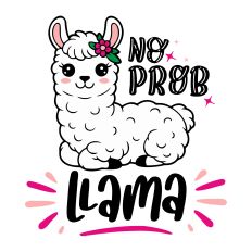 No Prob Llama SVG Quote