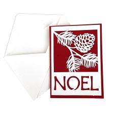 Noel Christmas Cut Away Stencil Card and Envelope
