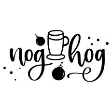 Nog Hog - Funny Christmas Design, Egg Nog