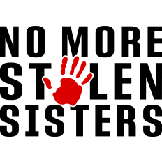 MMIW No More Stolen Sisters Red Hand Print