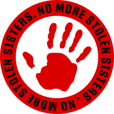 MMIW No More Stolen Sisters Red Hand Print
