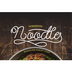 Noodle monoline script font