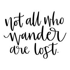 Not All Who Wander Are Lost