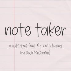 Note Taker Sans Font