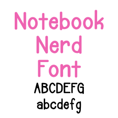 Notebook Nerd Font, Sans Serif Font, Handwritten Font