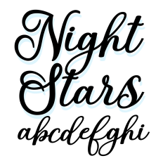 BFC Night Stars Fancy Calligraphy Script Wedding Font