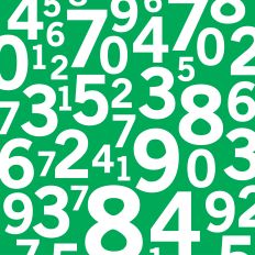 Green Number Background Pattern Printable Paper