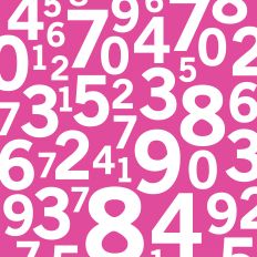 Pink Number Background Pattern Printable Paper