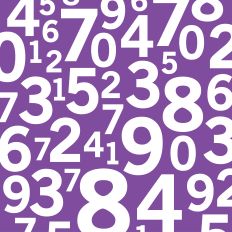 Purple Number Background Pattern Printable Paper