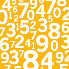 Yellow Number Background Pattern Printable Paper
