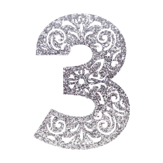 Number Three Paisley Monogram