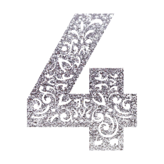 Number Four Paisley Monogram