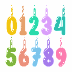 Birthday Number Candles