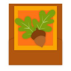 Oak Leaf Tuck In Card