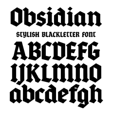 Obsidian Bold Blackletter Halloween Font